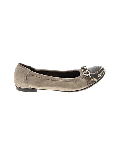 Pre-owned Attilio Giusti Leombruni Flats In Gray