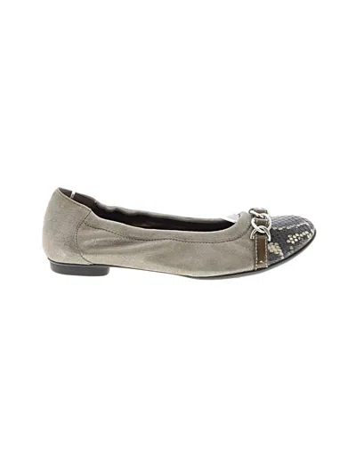 Pre-owned Attilio Giusti Leombruni Flats In Gray