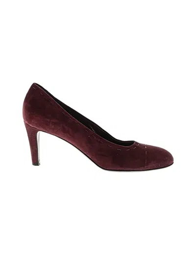 Pre-owned Attilio Giusti Leombruni Heels In Burgundy