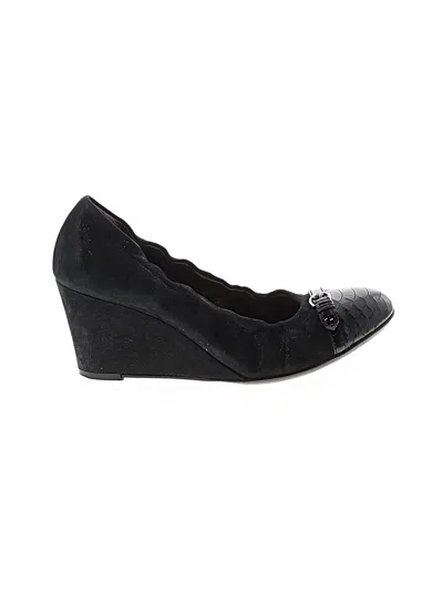 Pre-owned Attilio Giusti Leombruni Wedges In Black