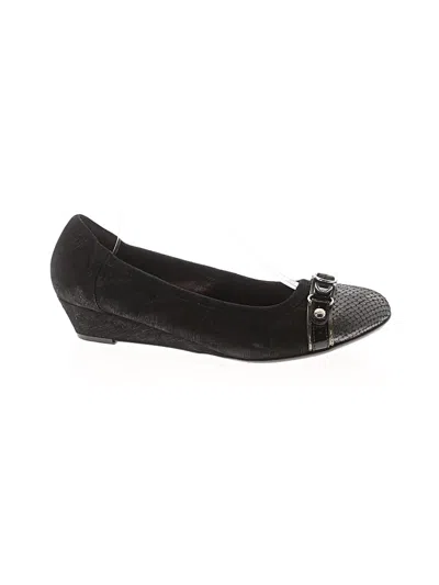 Pre-owned Attilio Giusti Leombruni Wedges In Black