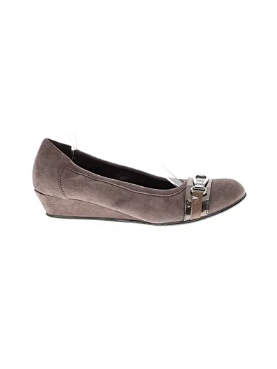 Pre-owned Attilio Giusti Leombruni Wedges In Brown