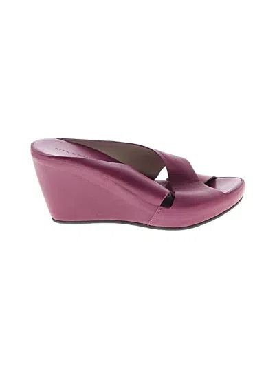 Pre-owned Attilio Giusti Leombruni Wedges In Purple