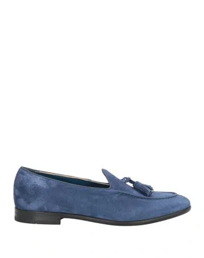 Attimonelli's Man Loafers Navy Size 9 Leather In Navy Blue