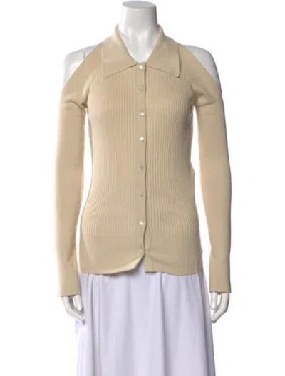 Pre-owned Attire The Studio Long Sleeve Button-up Top In Neutral