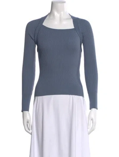 Pre-owned Attire The Studio Square Neckline Sweater In Blue