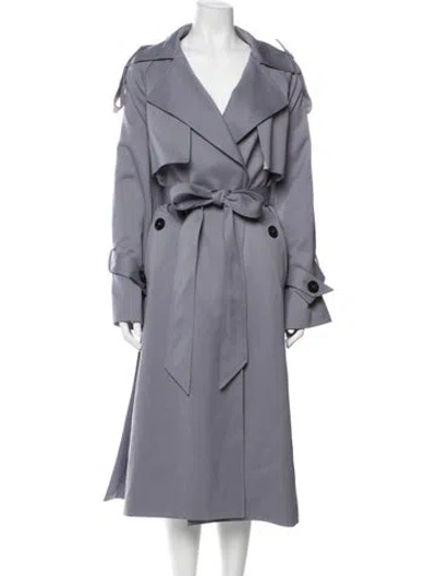 Pre-owned Attire The Studio Wool Trench Coat In Gray
