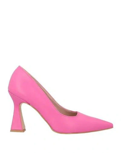 Attisure Woman Pumps Fuchsia Size 8 Textile Fibers In Pink