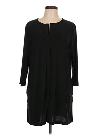 Pre-owned Attitudes By Renee 3/4 Sleeve Blouse In Black