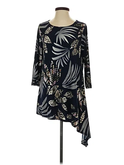 Pre-owned Attitudes By Renee 3/4 Sleeve Blouse In Black