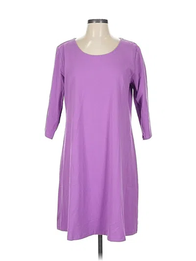 Pre-owned Attitudes By Renee 3/4 Sleeve T-shirt In Purple