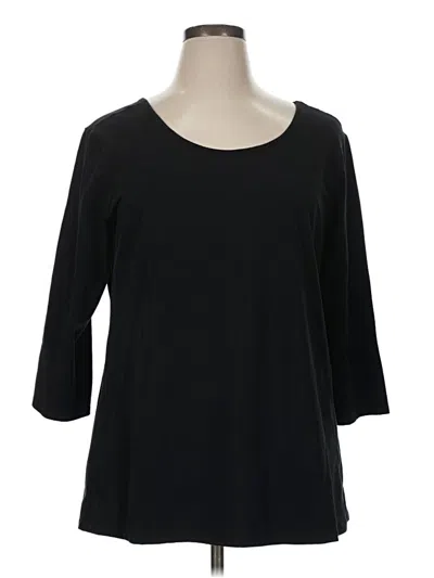 Pre-owned Attitudes By Renee 3/4 Sleeve T-shirt In Black