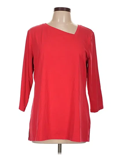 Pre-owned Attitudes By Renee 3/4 Sleeve T-shirt In Red