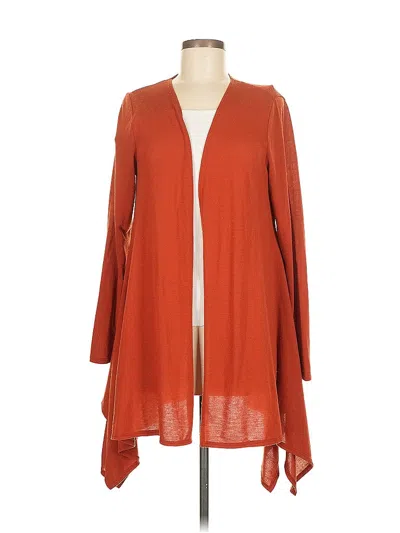 Pre-owned Attitudes By Renee Cardigan Sweater In Orange