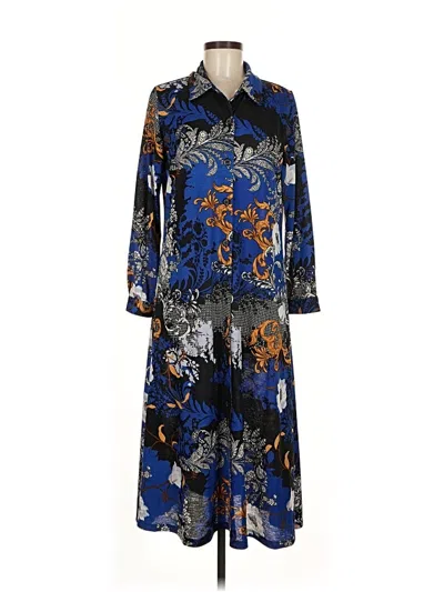 Pre-owned Attitudes By Renee Casual Dress In Blue