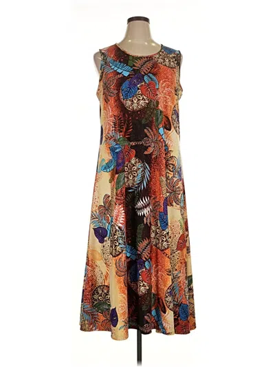 Pre-owned Attitudes By Renee Casual Dress In Brown
