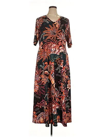 Pre-owned Attitudes By Renee Casual Dress In Brown