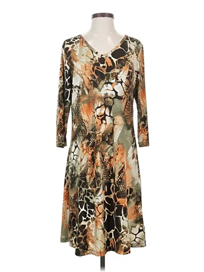 Pre-owned Attitudes By Renee Casual Dress In Brown