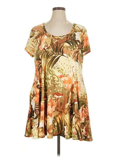 Pre-owned Attitudes By Renee Casual Dress In Brown