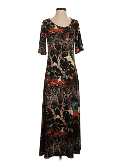 Pre-owned Attitudes By Renee Casual Dress In Brown