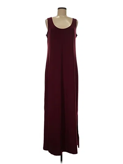 Pre-owned Attitudes By Renee Casual Dress In Burgundy