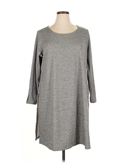 Pre-owned Attitudes By Renee Casual Dress In Gray