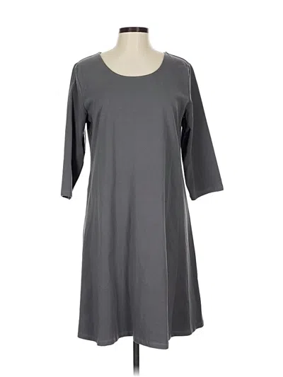 Pre-owned Attitudes By Renee Casual Dress In Gray