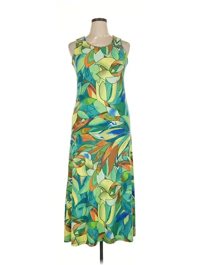 Pre-owned Attitudes By Renee Casual Dress In Green