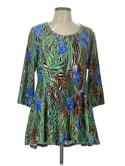 Pre-owned Attitudes By Renee Casual Dress In Green