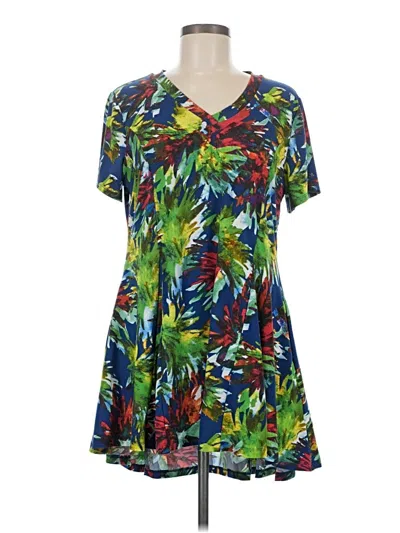 Pre-owned Attitudes By Renee Casual Dress In Green