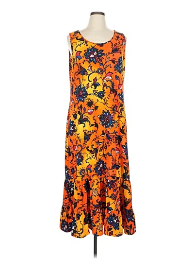 Pre-owned Attitudes By Renee Casual Dress In Orange