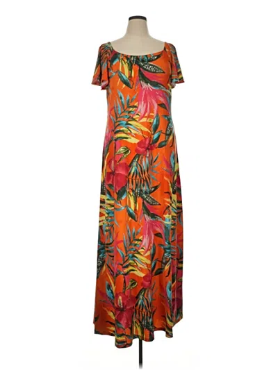 Pre-owned Attitudes By Renee Casual Dress In Orange