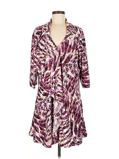 Pre-owned Attitudes By Renee Casual Dress In Purple