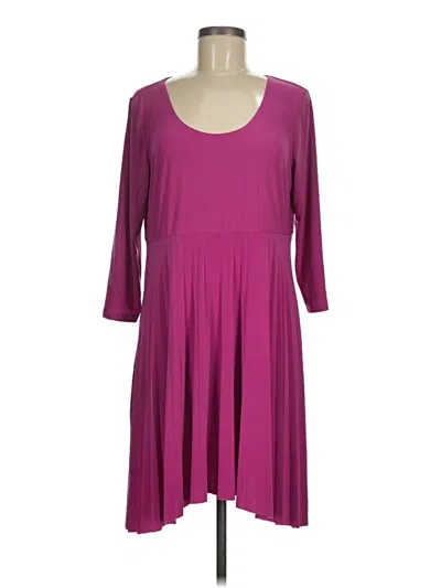 Pre-owned Attitudes By Renee Casual Dress In Purple