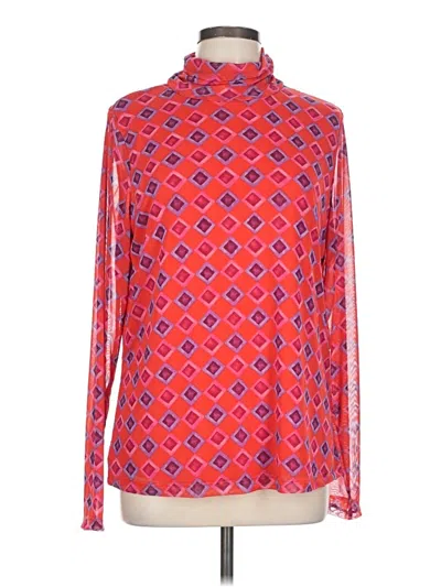 Pre-owned Attitudes By Renee Long Sleeve Blouse In Red