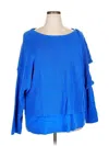 Attitudes By Renee Pullover Sweater In Blue