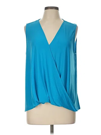 Pre-owned Attitudes By Renee Sleeveless Blouse In Teal