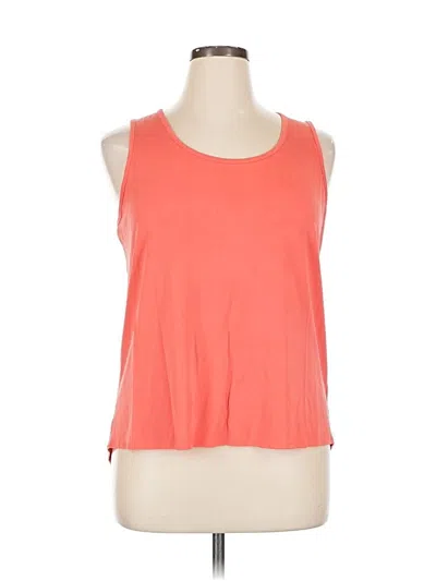 Pre-owned Attitudes By Renee Sleeveless Top Orange Scoop Neck Tops