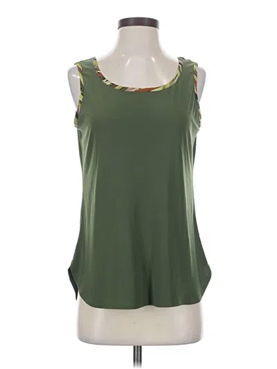 Pre-owned Attitudes By Renee Tank Top Green Strapless Neckline Tops