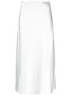 Atu Body Couture A-line Satin Maxi Skirt In White