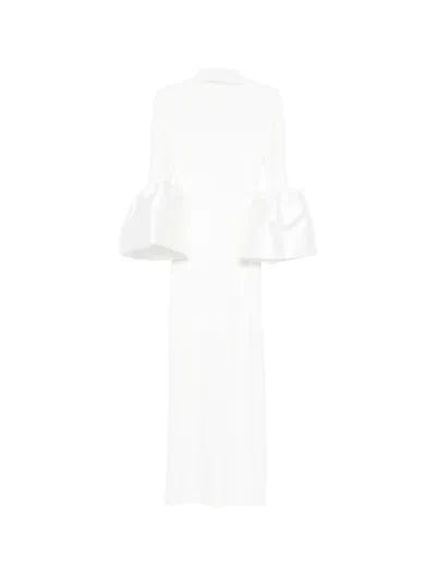 Atu Body Couture Bell-sleeve Midi Dress In White