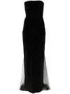 Atu Body Couture Bow-detail Velvet Midi Dress In Black