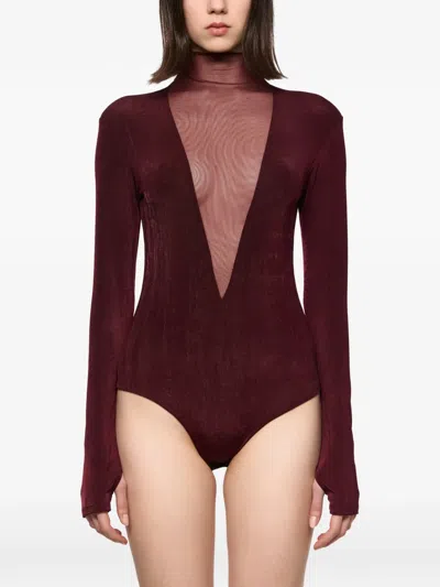 Atu Body Couture Crushed-effect Body In Red