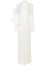 Atu Body Couture Draped-detail Gown In White