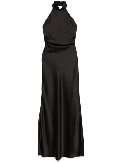 Atu Body Couture Draped-detail Maxi Dress In Black