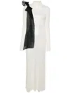 Atu Body Couture Draped-detail Maxi Dress In White