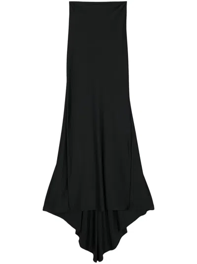 Atu Body Couture Fishtail Maxi Skirt In Black