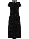 Atu Body Couture Maxikleid Mit Floralem Mesh In Schwarz