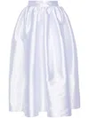 Atu Body Couture Satin Full Midi Skirt In White