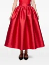 Atu Body Couture Gathered Satin Skirt In Red